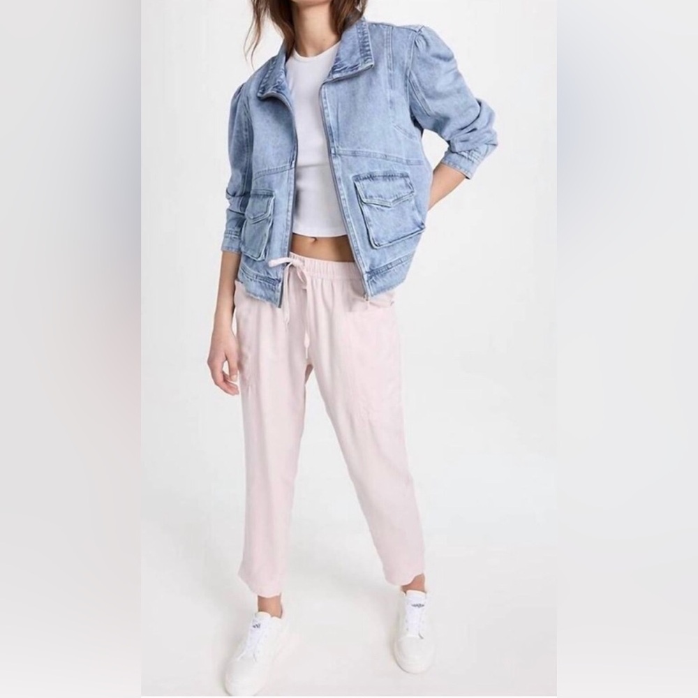 Splendid Collection Blue Washed Denim Utility Jacket - Picture 4 of 11